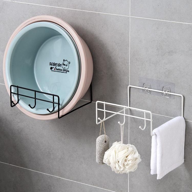 Bathroom Washbasin Rack Bathroom Punch-Free Washbasin Rack Household Wall-Mounted Washbasin Corner Rack Storage Rack Storage Rack