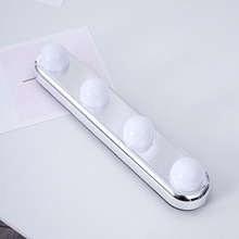 镜前灯便携式4灯泡吸盘 室内led补光化妆镜灯 USB化妆镜灯泡