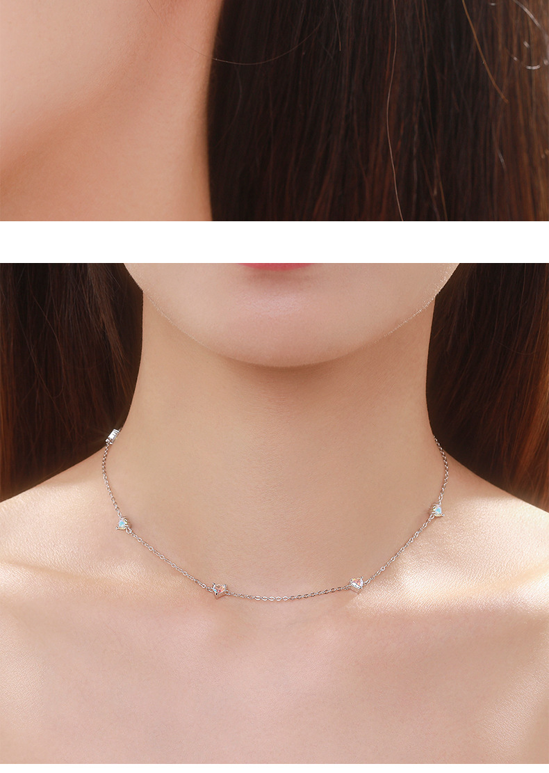 Fashion Heart Shape Sterling Silver Inlay Zircon Womenu0027S Rings Earrings Necklace