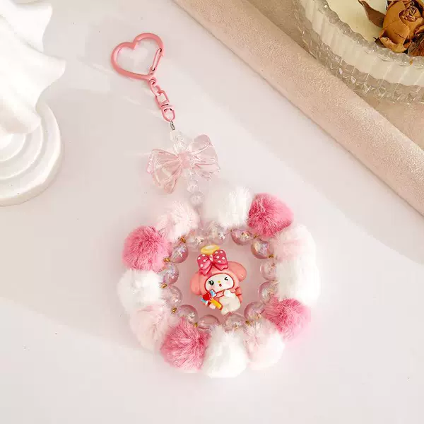 12 fur balls large size-pink No. 2