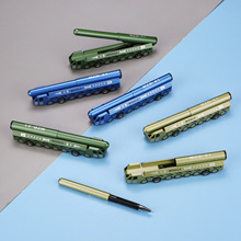 新款炫酷导弹中性笔发射车拔插笔顺滑创意摆件黑色水笔模型台笔