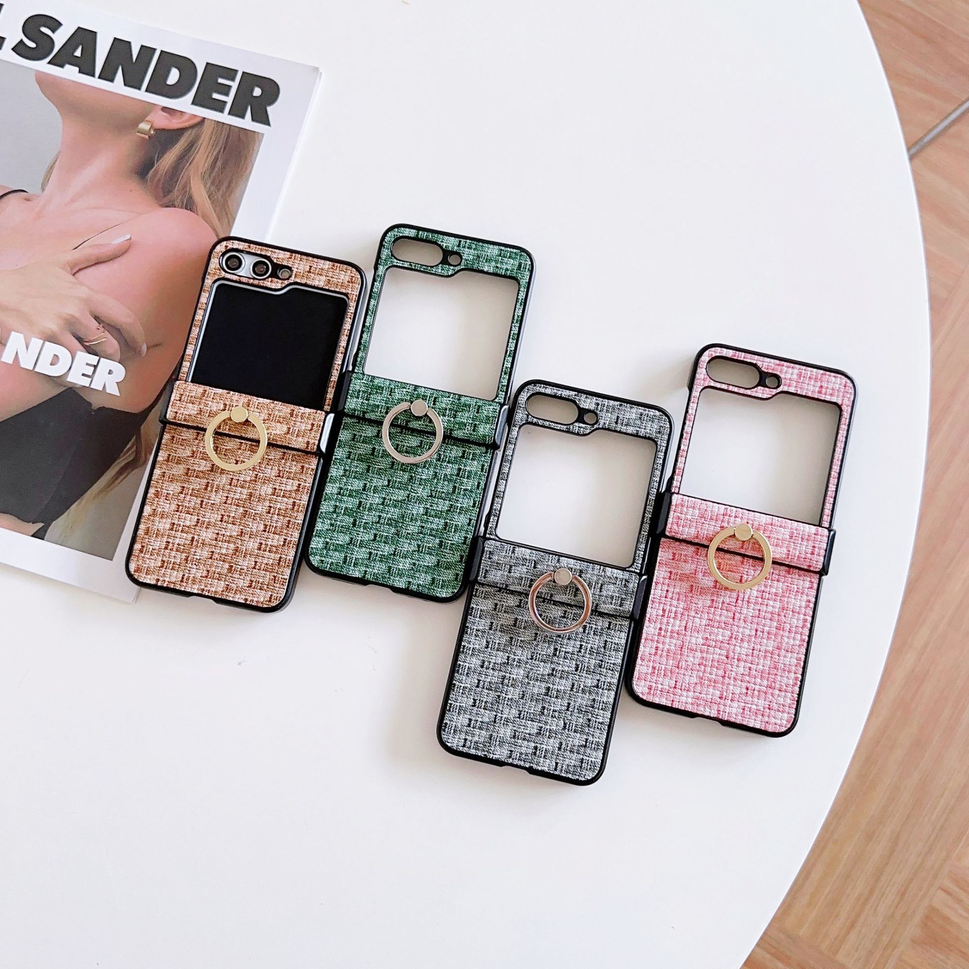 Coque samsung z flip 4 avec anneau support léopard_voghion.com