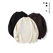 X 71052 Polo Neck Solid Color Sweater ��ɫPolo��ë�� �羳ר