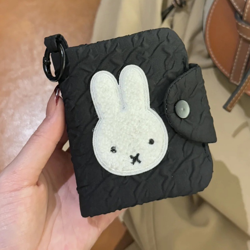 Cartera de tarjeta Miffy 3 en 1 Conejo Miffy Estuche para llaves Estuche para documentos de almacenamiento Multifunción portátil