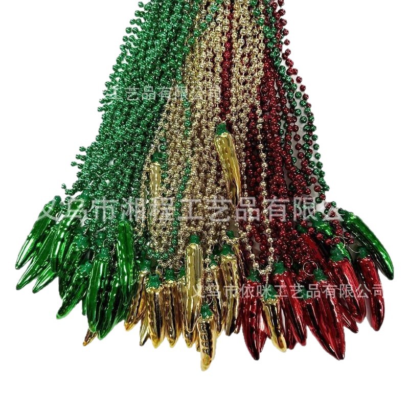 Collar de cuentas de chile collar de regalo de fiesta de chile 5 de mayo decoración de fiesta de carnaval image 6