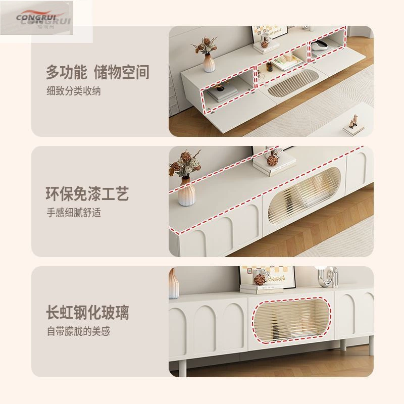 Конгруй Шань французский кремовый стиль ТВ-тумба журнальный столик комбинация напольная тумба для гостиной хранение ТВ-тумба