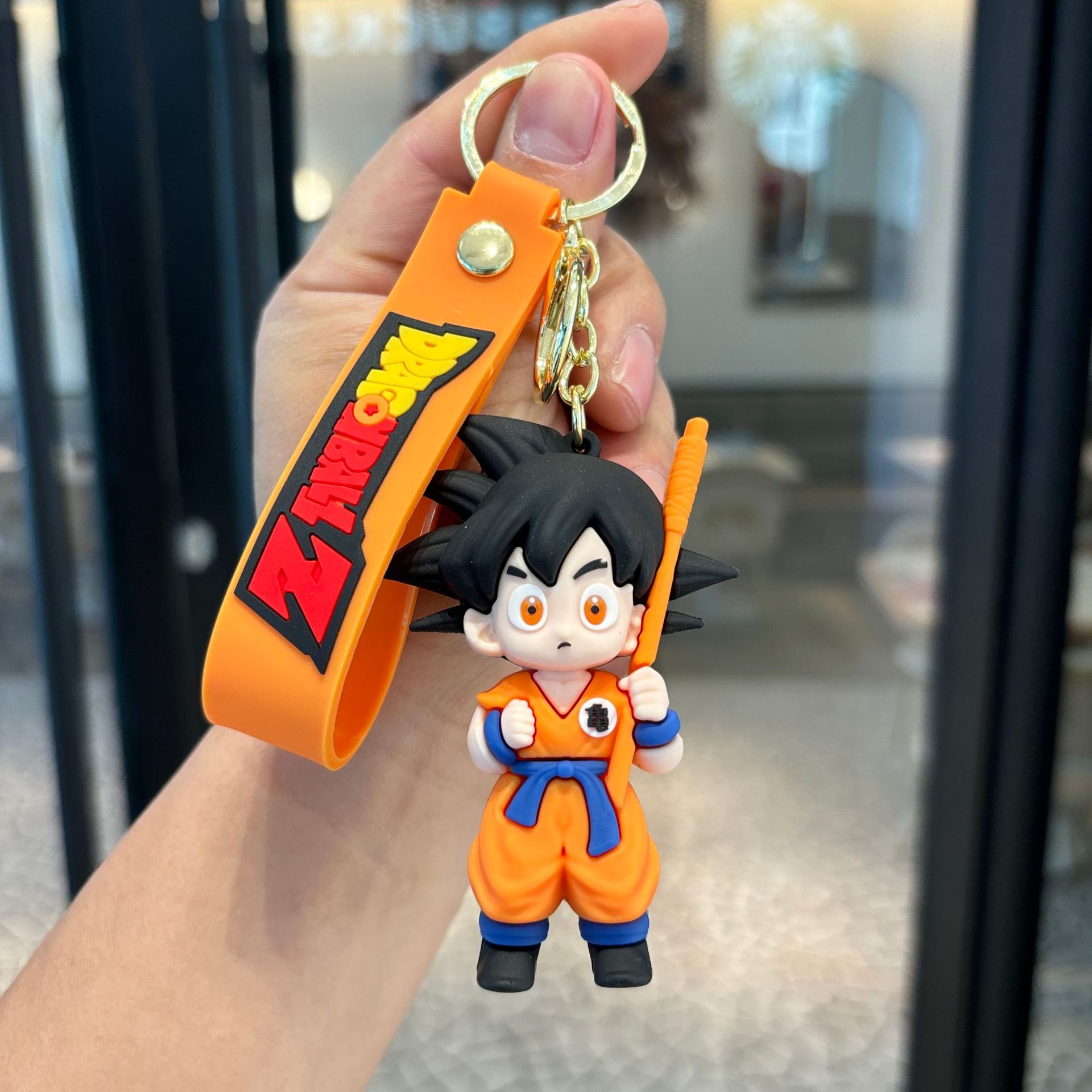 Llavero de Dragon Ball transfronterizo, colgante de muñeca Wukong, bolso de coche, llavero, máquina de agarre para bebé, pequeños accesorios de regalo