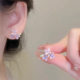 Exquisite Oil Dropping Flower 925 Silver Earrings Female Temperament Gentle Ear-less Mosquito Incense Plate Ear Clip
