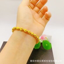 黄铜镀金新款猫眼圆珠手链古法传承转运珠高级感时尚饰品厂家批发
