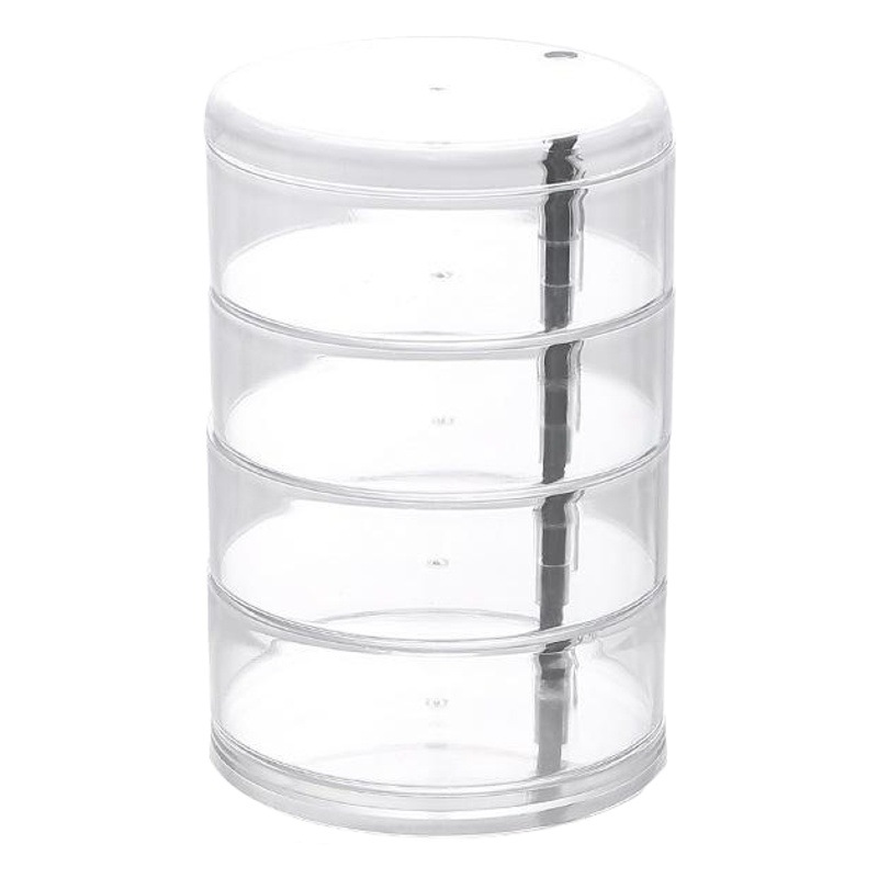 Caja de almacenamiento transparente caja de almacenamiento de joyería giratoria multi-capa princesa ins estilo pulsera horquilla pequeña caja de joyería al por mayor