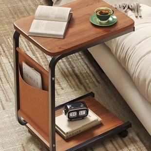 Removable Small Coffee Table Small Table Household Living Room Storage Rack Simple Cart Sofa Side Table Bedside Cabinet