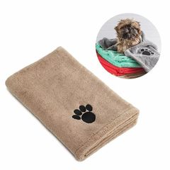 クロスボーダー専用ペットマイクロファイバー吸水タオル刺繍ロゴ猫犬タオルペット入浴清潔タオル