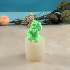 BJ018 3D聖誕聖誕蠟燭模具硅膠聖誕克勞斯形狀的肥皂模具DIY