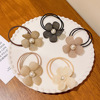 Cloth, advanced hair rope from pearl, hair accessory, simple and elegant design, flowered, high-quality style, wholesale