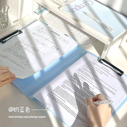 A4 double plywood folder, portable information folder, test paper folder, large capacity, high appearance, side folder, dedicated for student office
