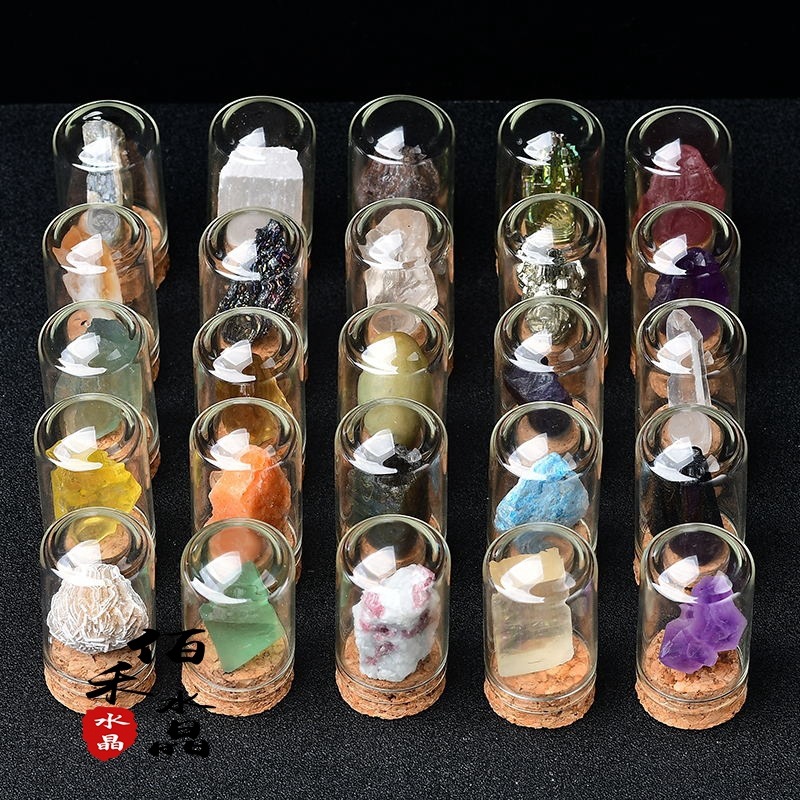 天然水晶矿石标本摆件岩石原石矿物晶体收藏品儿童科普教学礼物