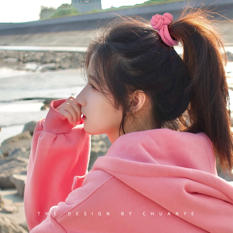 Hermosa cuerda de cola de caballo alta mujer 2024 nuevo adornamiento de cabello de dopamina anti-colapso artefacto de alta elasticidad anillo de cabello banda de goma