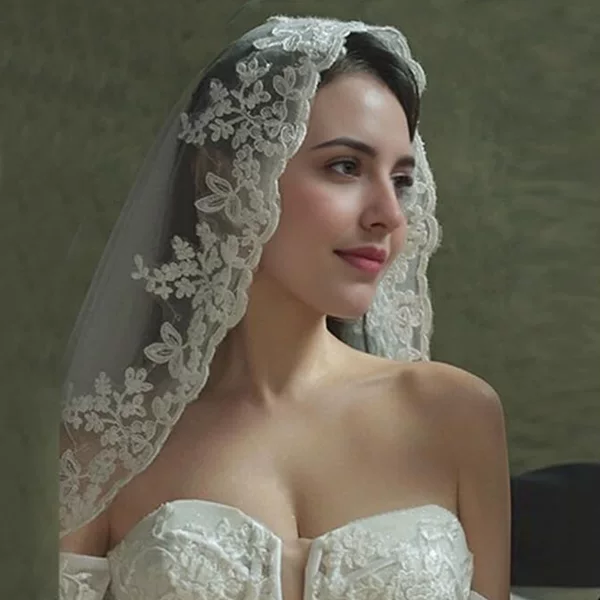 Cross-Border Bridal Veil, Vintage Lace, Long Style, Wedding Travel Photography, Forest-Themed Wedding Photoshoot, Wedding Photos