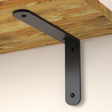 L型直角層板支架三角碳鋼加厚木板托架牆上承重鐵藝架書架支撐架