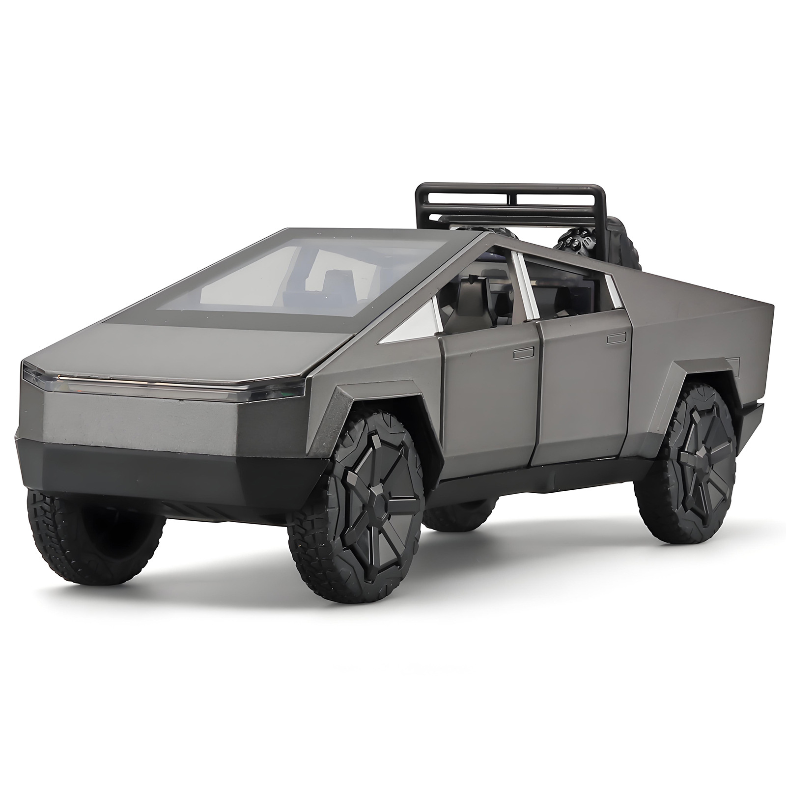 Modelo de Camioneta Todoterreno 1/28 de Aleación con Retroceso, Luz y Sonido para Niños