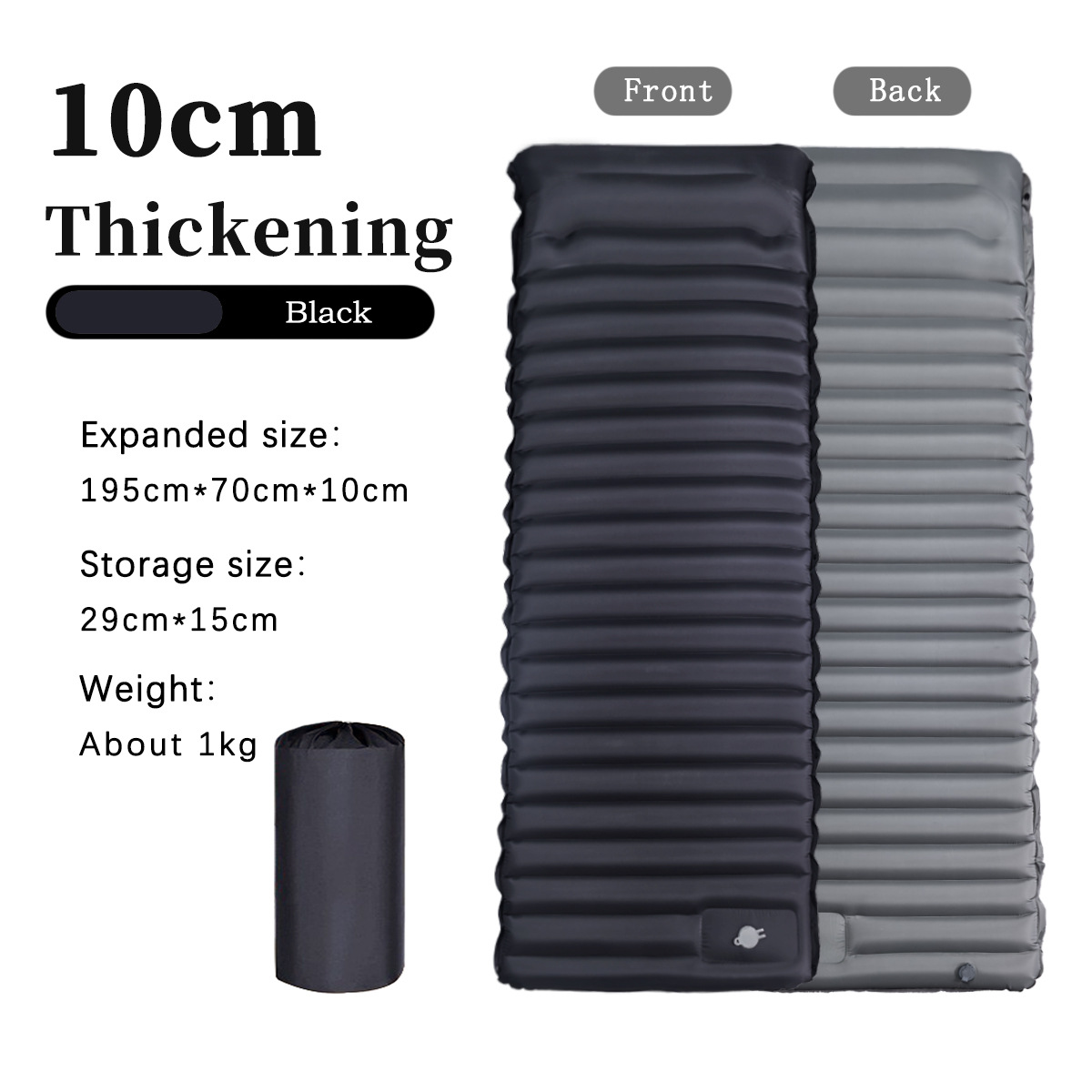 Outdoor Inflatable Travel TPU Foot Sleeping Mat Bed