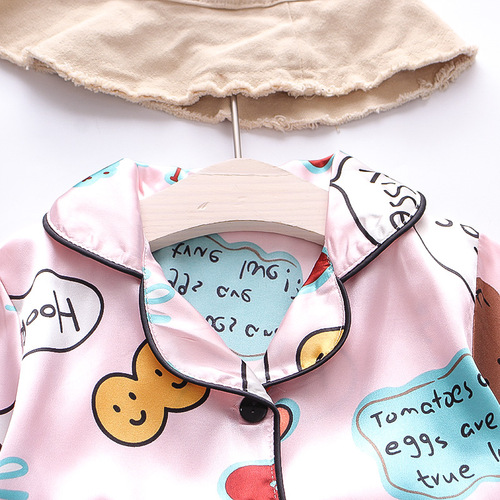 BE05 Mufu Rui  Spring New Home Clothing Suit Girls Baby Children's Clothing Korean Version Cute Cartoon Suit Trendy