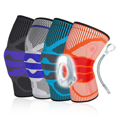 New Silicone Spring Knitted Sports Knee Support for Running, Basketball, Hiking, and Other Sports - Unisex Hiking and Sports Protection Gear