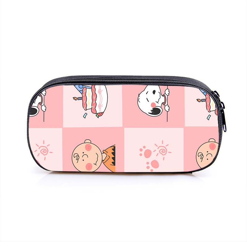 Nuevo Snoopy transfronterizo bolsas de lápiz de gran capacidad creativas caja de papelería de dibujos animados de alto valor de la cara caja de lápiz para estudiantes de primaria