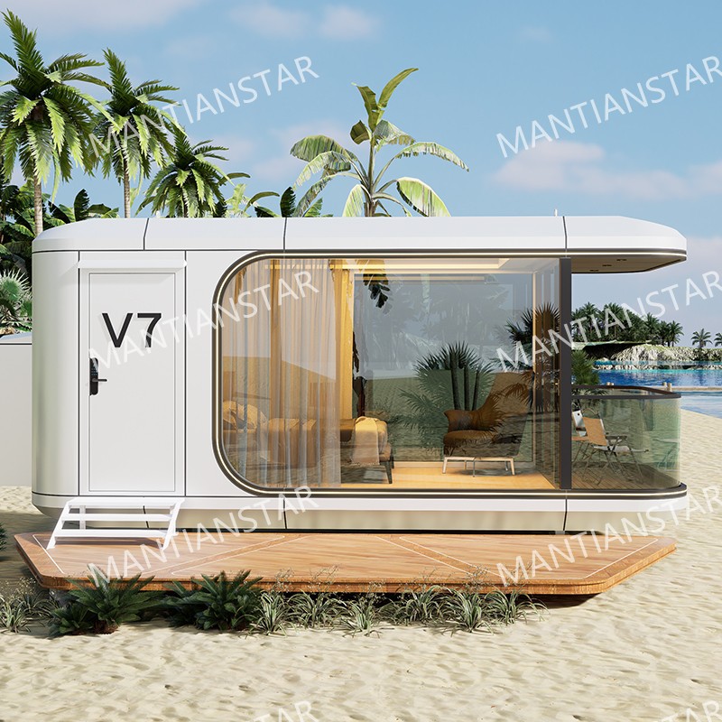 Casas móviles modulares de dos pisos cápsula espacial casa de vacaciones apartamento turístico punto escénico cápsula de manzana desmontaje alojamiento residencial