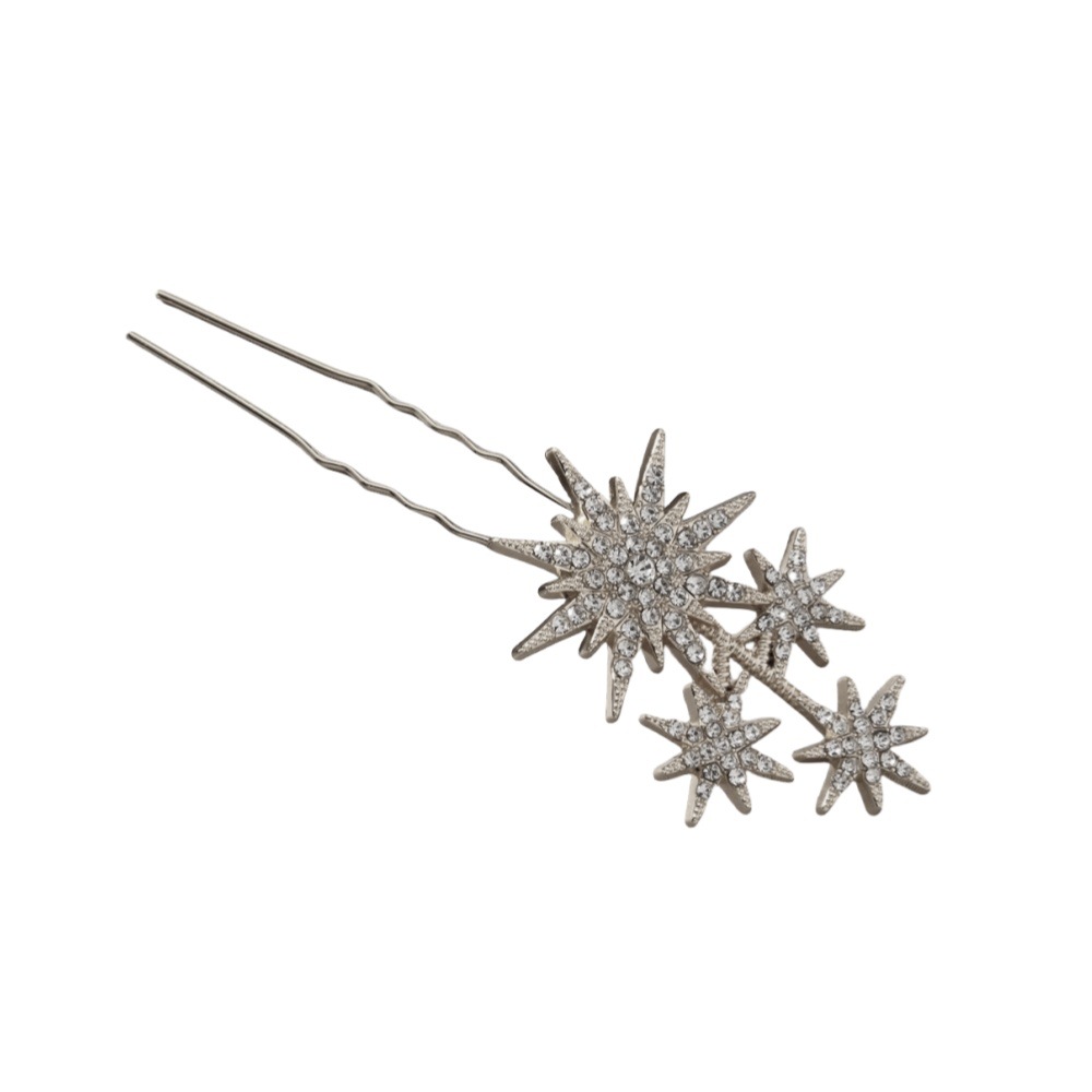 Nuevo conjunto creativo de todo fósforo combinación de accesorios para el cabello, luna geométrica simple, estrella, horquilla de diamantes, accesorios para la cabeza de novia femenina