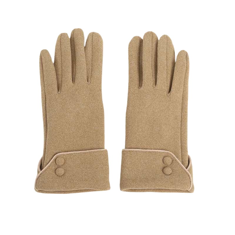 保暖手套女户外冬天学生加绒加厚骑行开车可触屏韩版防寒德绒分指