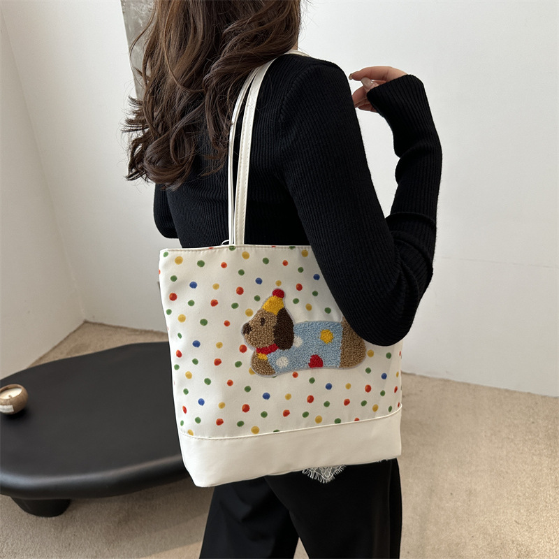 Mochila retro coreana para mujeres 2024 nueva mochila multifuncional de hombro retro de dibujos animados de gran capacidad