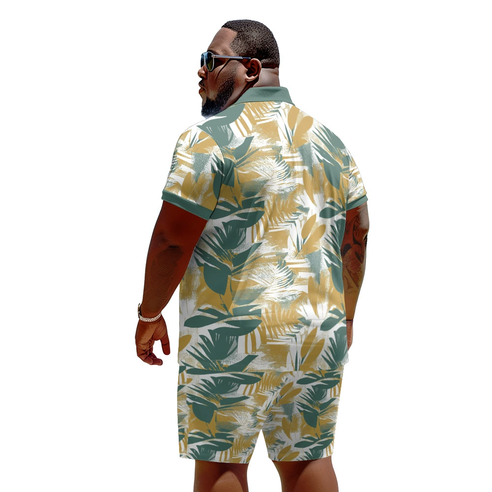 Поло, модный универсальный комплект для отдыха, европейский стиль, plus size, oversize