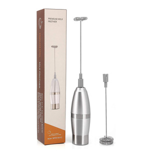 Mini electric milk frother creative stainless steel household egg beater fancy coffee frother milk mixer