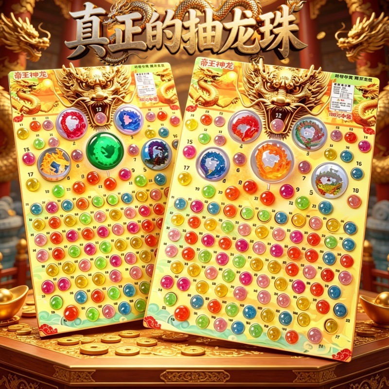3D Dragon Ball Lottery Toy for Children, Lottery, Hole-Gathering Ball, Bouncy Ball, Glowing Ball, Flashing Ball, 50 Cents Lottery