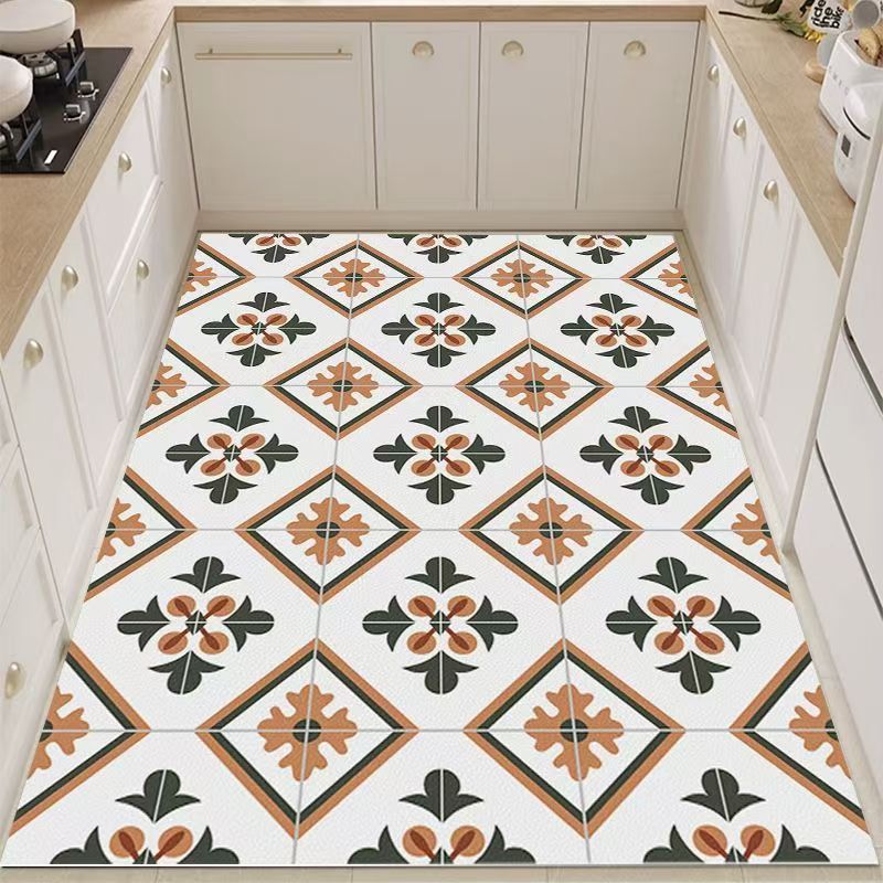 Alfombrilla especial para cocina, impermeable y a prueba de aceite, pvc, tapete de cuero para el hogar, tapete antideslizante y antisucio para el vestíbulo
