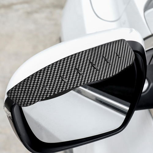 Cross-border carbon fiber texture car rearview mirror rain cover and rear view mirror rain and shine aluminum alloy rain cover