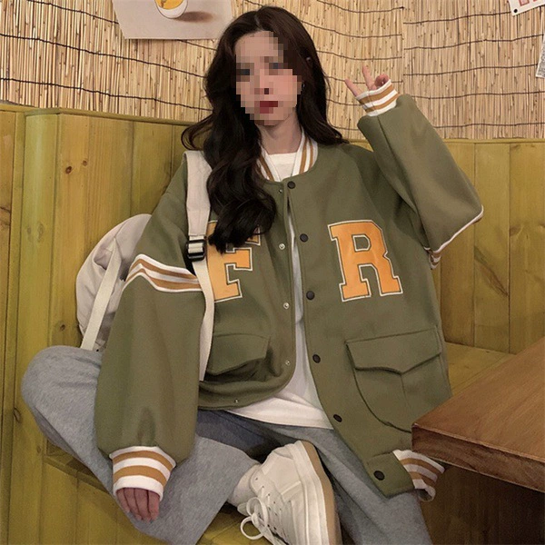 Autumn design sweatshirt, baseball uniform, jacket, oversize, American style