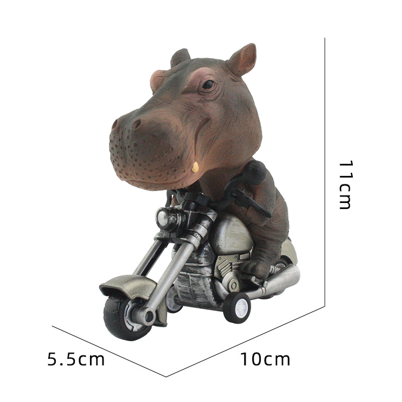 Modelo de locomotora animal juguete modelado de animales inercia hacia adelante modelo de motocicleta juguete para niños nuevo juguete exótico