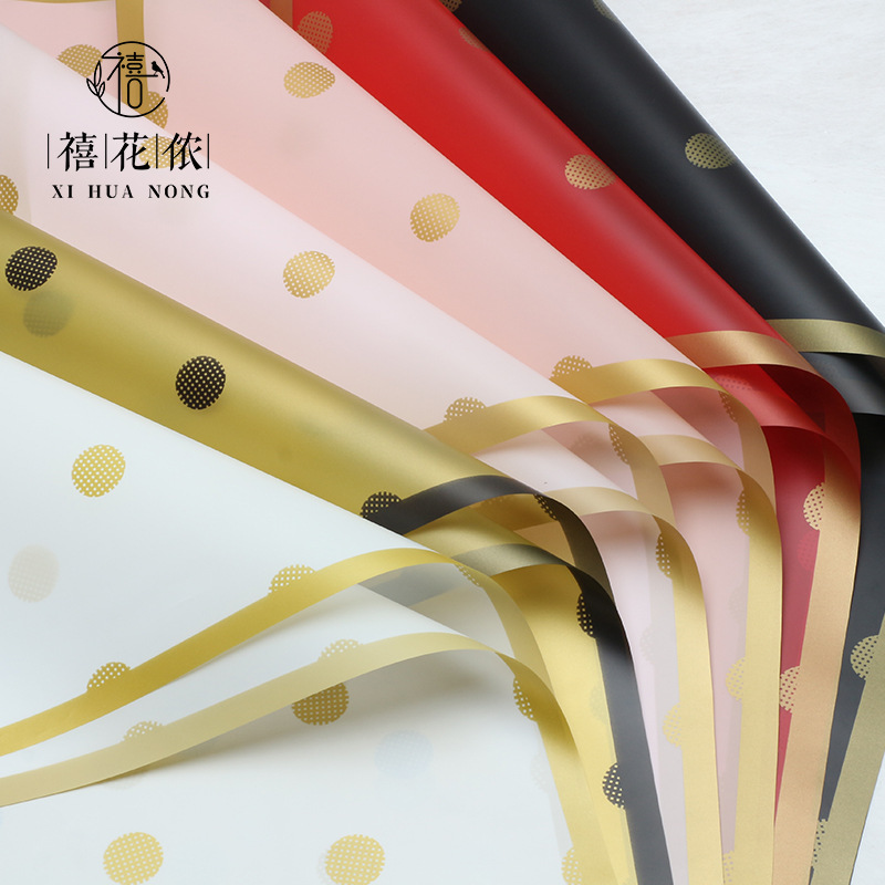 Juhua Nong lunares Phnom Penh Papel mate Papel de envolver de flores Papel liso coreano Diy translúcido Florería hecha a mano Arte floral