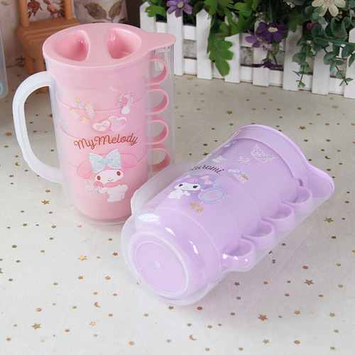 Food grade cold water kettle set for home living room Japanese style plastic summer plastic pot teapot Kuromi cinnamon dog