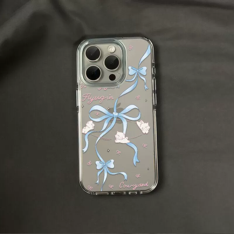 Apple, iPhone14, совместимый чехол с мультфильмом с бантом, защита от падения, 16promax