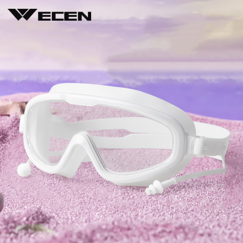 수천명의 선택 : Yunduo White [플랫 스타일] - 수영 고글 [HD 방수 및 김서림 방지]