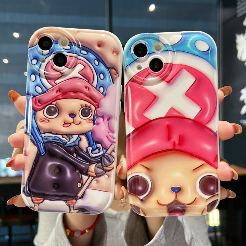 One Piece Qiao Ba for Apple 13 mobile phone case bubble new iPhone15promax protective case 11 silicone