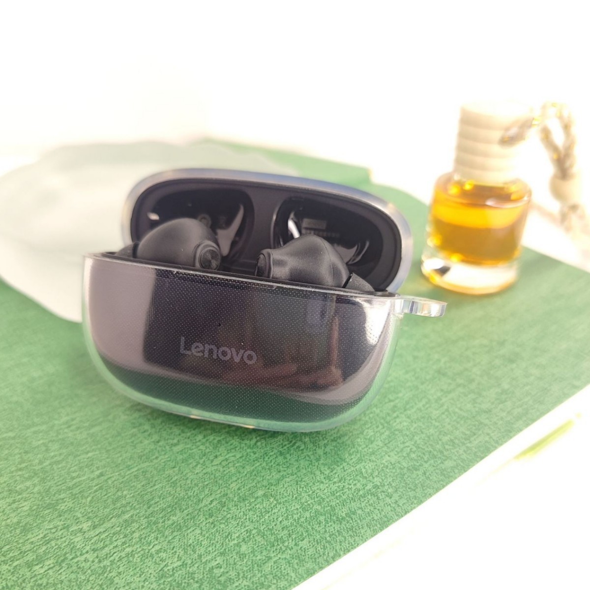 Adecuado para Lenovo EA250 inalámbrico con cancelación de ruido Bluetooth cubierta protectora material de TPU transparente
