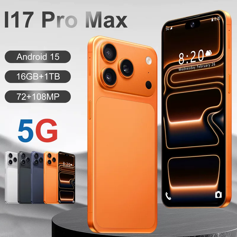 (Переходная торговля), смарт-мобильный телефон Dynamic Island, intel core i17, 17 pro max, 7.3 дюйма, Android