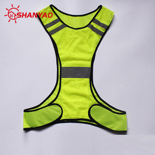 Mesh reflective vest night running riding reflective vest reflective vest safety warning fluorescent reflective clothing wholesale