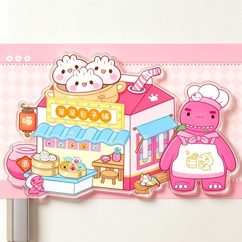 Wang Sulong Baozi Shop Concert Acrylic Refrigerator Magnet Material Gift for Friends Collection Decoration 60mm