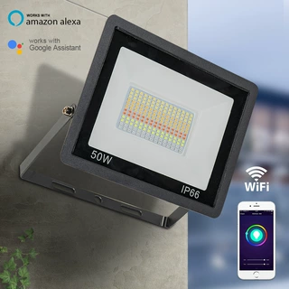 wifi智能LED投光灯聚光防水高亮庭院灯道路户外led照明投光灯