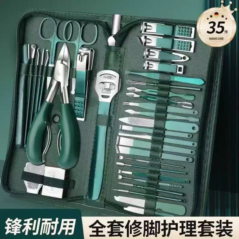 Großhandel Nagelzange Set 35-teilig, Nagelpflegezubehör, Adlerkopfzange, professionelle Nagelschere, komplettes Set zur Entfernung von Nagelhaut